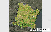 Satellite Map of Varna, darken, semi-desaturated