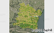 Satellite Map of Varna, semi-desaturated