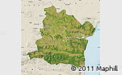 Satellite Map of Varna, shaded relief outside