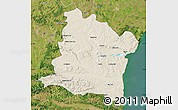 Shaded Relief Map of Varna, satellite outside