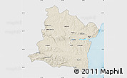 Shaded Relief Map of Varna, single color outside