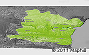 Physical Panoramic Map of Varna, darken, desaturated