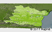 Physical Panoramic Map of Varna, darken