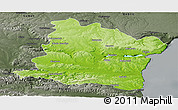 Physical Panoramic Map of Varna, darken, semi-desaturated