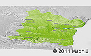Physical Panoramic Map of Varna, lighten, desaturated