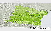 Physical Panoramic Map of Varna, lighten, semi-desaturated