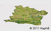 Satellite Panoramic Map of Varna, cropped outside