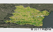 Satellite Panoramic Map of Varna, darken, semi-desaturated