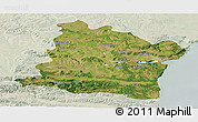 Satellite Panoramic Map of Varna, lighten