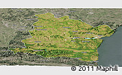 Satellite Panoramic Map of Varna, semi-desaturated