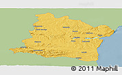 Savanna Style Panoramic Map of Varna, single color outside