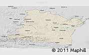 Shaded Relief Panoramic Map of Varna, desaturated