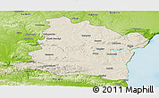 Shaded Relief Panoramic Map of Varna, physical outside