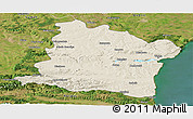 Shaded Relief Panoramic Map of Varna, satellite outside