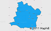 Political Simple Map of Varna, cropped outside