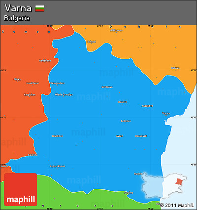 Political Simple Map of Varna