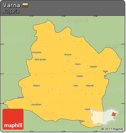 Savanna Style Simple Map of Varna, cropped outside