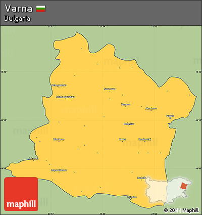 Savanna Style Simple Map of Varna, cropped outside