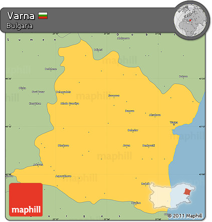 Savanna Style Simple Map of Varna
