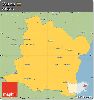 Savanna Style Simple Map of Varna