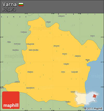 Savanna Style Simple Map of Varna