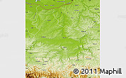 Physical Map of Veliko Tarnovo