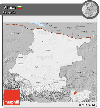 Gray 3D Map of Vraca