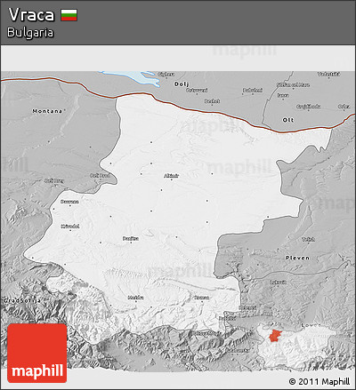 Gray 3D Map of Vraca