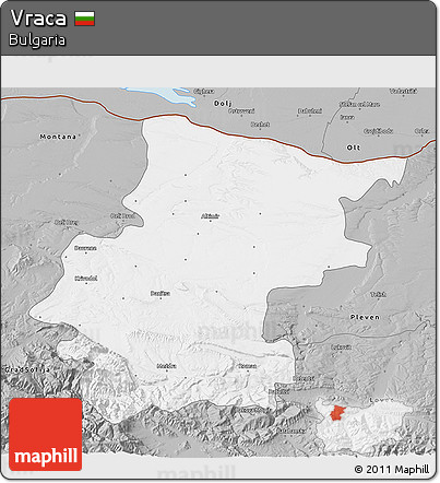 Gray 3D Map of Vraca