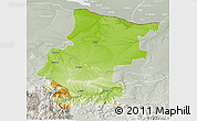 Physical 3D Map of Vraca, lighten, semi-desaturated