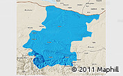 Political 3D Map of Vraca, shaded relief outside