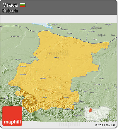 Savanna Style 3D Map of Vraca