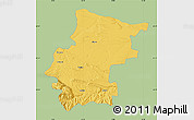 Savanna Style Map of Vraca, single color outside