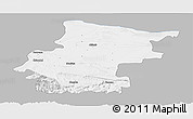 Gray Panoramic Map of Vraca, single color outside