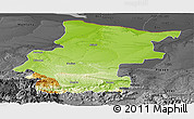 Physical Panoramic Map of Vraca, darken, desaturated