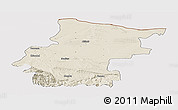 Shaded Relief Panoramic Map of Vraca, cropped outside