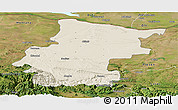 Shaded Relief Panoramic Map of Vraca, satellite outside