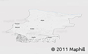 Silver Style Panoramic Map of Vraca, single color outside