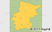 Savanna Style Simple Map of Vraca, cropped outside