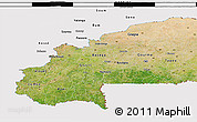 Satellite 3D Map of Burkina Faso, cropped outside