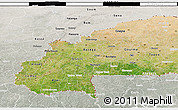 Satellite 3D Map of Burkina Faso, lighten, semi-desaturated, land only