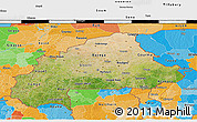 Satellite 3D Map of Burkina Faso, political outside