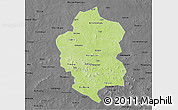 Physical 3D Map of Bam, darken, desaturated