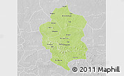 Physical 3D Map of Bam, lighten, desaturated