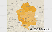 Political Shades 3D Map of Bam, shaded relief outside