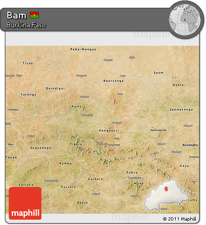 Satellite 3D Map of Bam