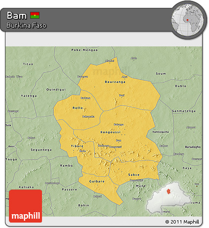 Savanna Style 3D Map of Bam