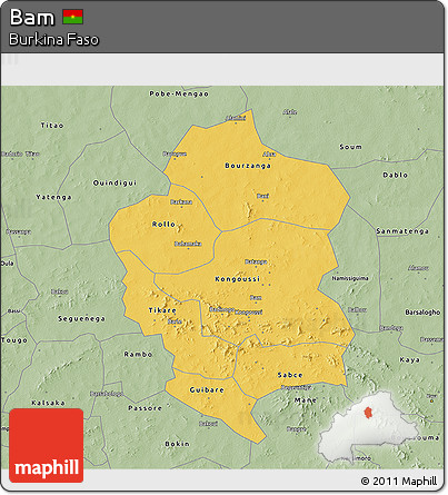 Savanna Style 3D Map of Bam