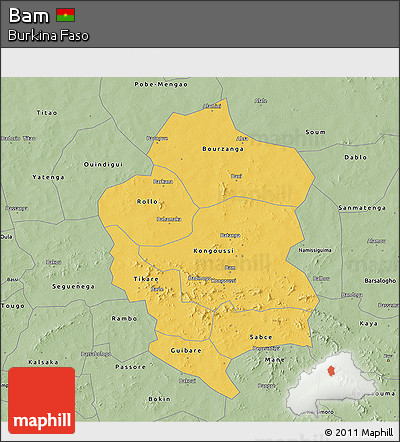 Savanna Style 3D Map of Bam