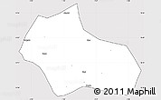 Silver Style Simple Map of Bourzanga, cropped outside